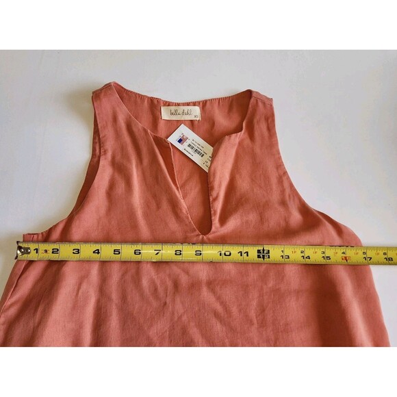 NWT Bella Dahl Pink Sleeveless Boho Fringe Hem Top Women's XS Indie Chic - Picture 8 of 8